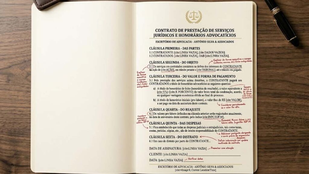 contrato de honorários advocatícios