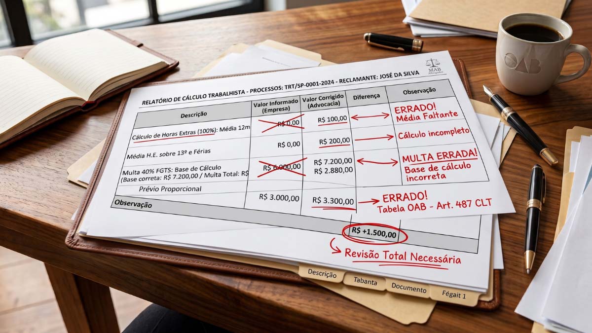 calculo rescisão trabalhista