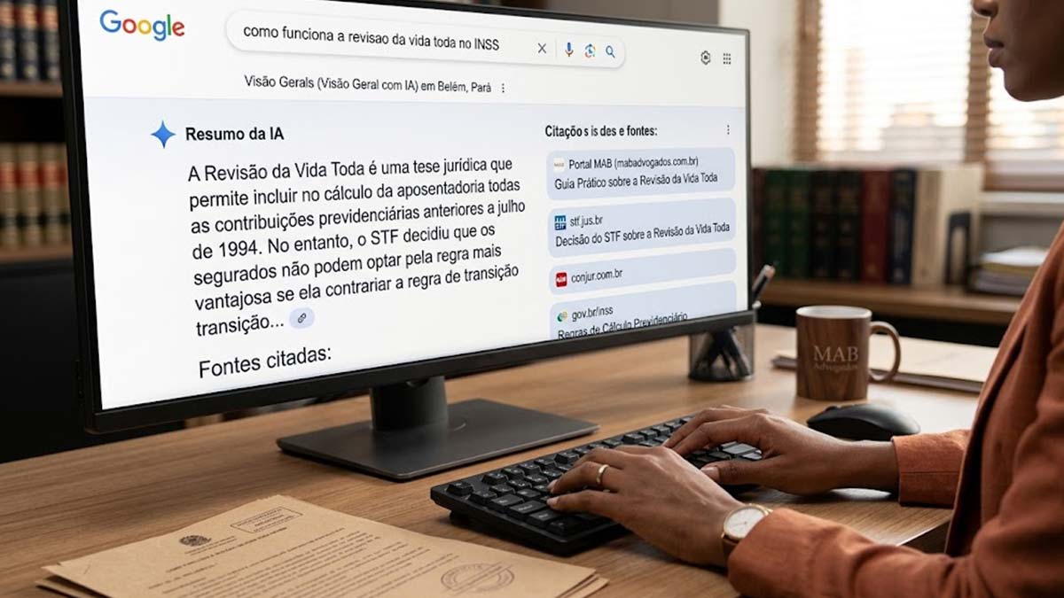 visão geral com ia google advogado